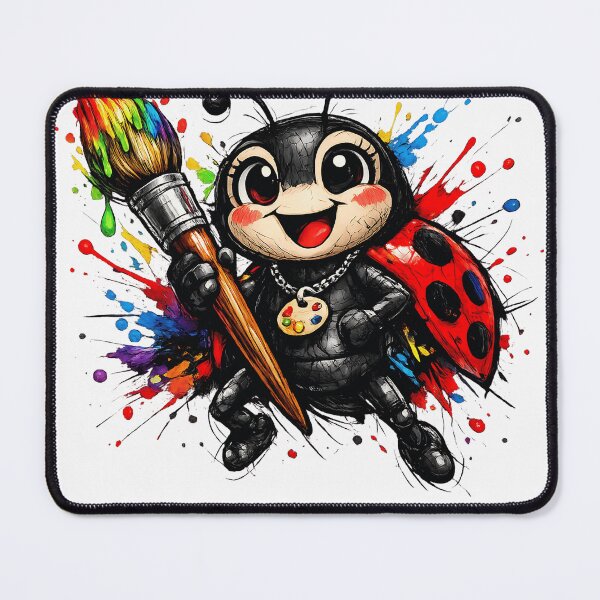Item preview, Colorful Ladybug Artist T-Shirt Design PNG | Cute Paint Brush Bug Sublimation | Graffiti Splash Cartoon Clipart designed and sold by XxZainStylexX.