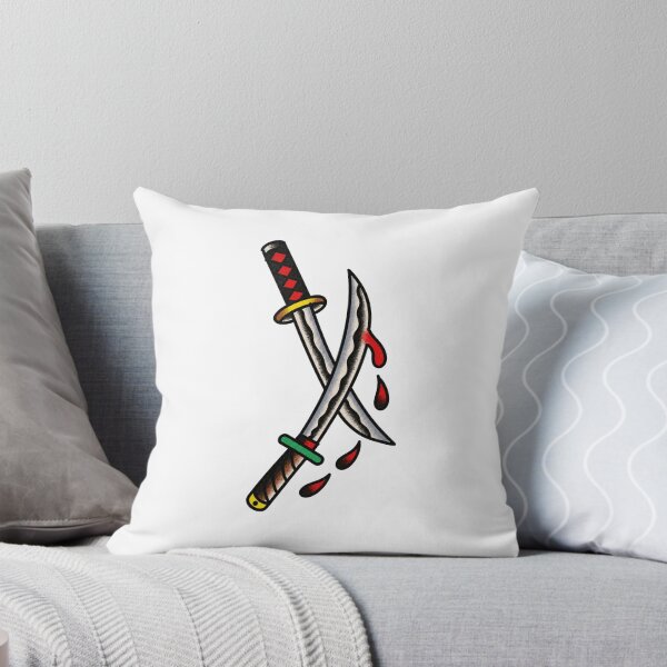Item preview, Traditional Crossed Katana Tattoo – Japanese Sword Old School Flash designed and sold by Scandi-Design.