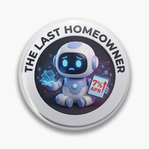 Item preview, The Last Homeowner Robot - Funny Real Estate & Housing Market Art designed and sold by fotoNoz.