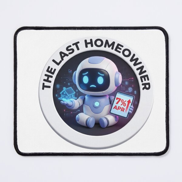 Item preview, The Last Homeowner Robot - Funny Real Estate & Housing Market Art designed and sold by fotoNoz.