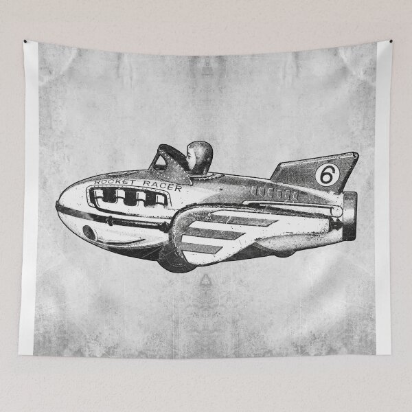 Item preview, Vintage Tin Rocket Racer Toy Atomic Age designed and sold by Ghoul Enterprises.