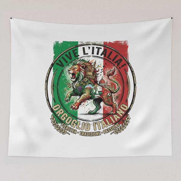 Item preview, Italian Pride Lion Vintage Flag Design designed and sold by RoyalDeluxGo.