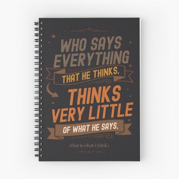 Item preview, He Who Says Everything He Thinks - Vintage Quote - Black designed and sold by Très Joli Brothers.