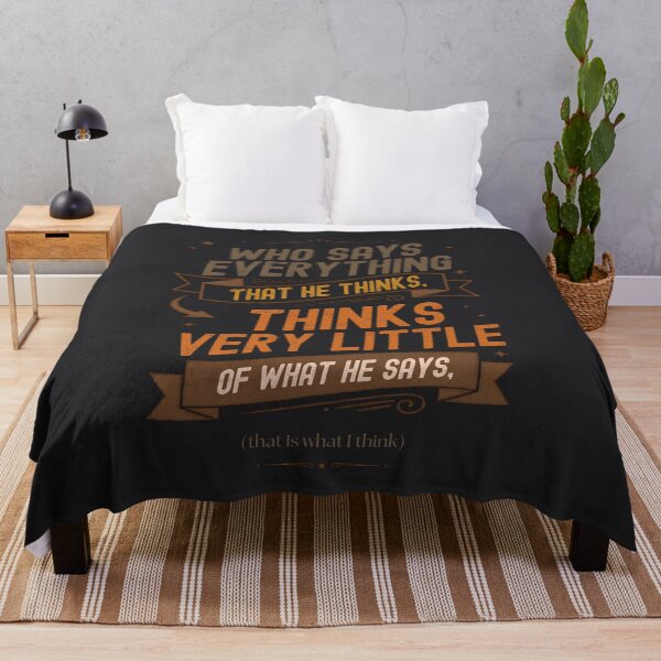 Item preview, He Who Says Everything He Thinks - Vintage Quote - Black designed and sold by Très Joli Brothers.
