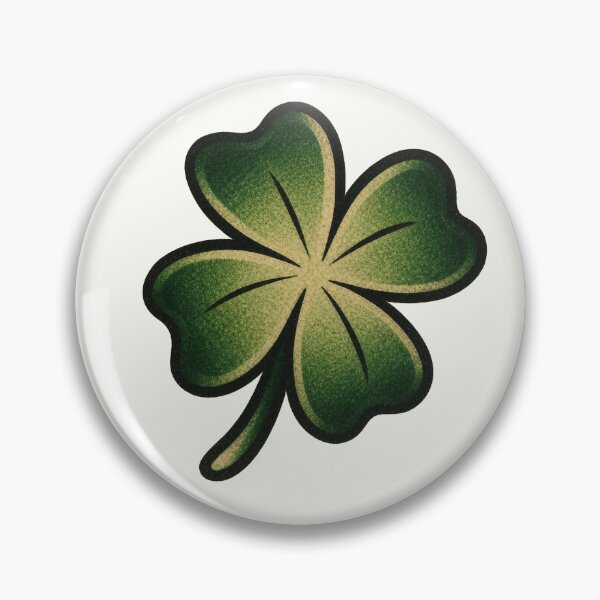 Item preview, Four Leaf Clover Tattoo – Lucky Traditional Flash Design designed and sold by Scandi-Design.