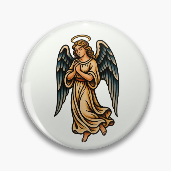 Item preview, Praying Angel Tattoo – Religious Traditional Flash Design designed and sold by Scandi-Design.
