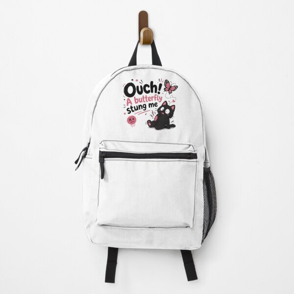 Item preview, Ouch! A Butterfly Stung Me – Cute Funny Cartoon Design designed and sold by Newthingzy.