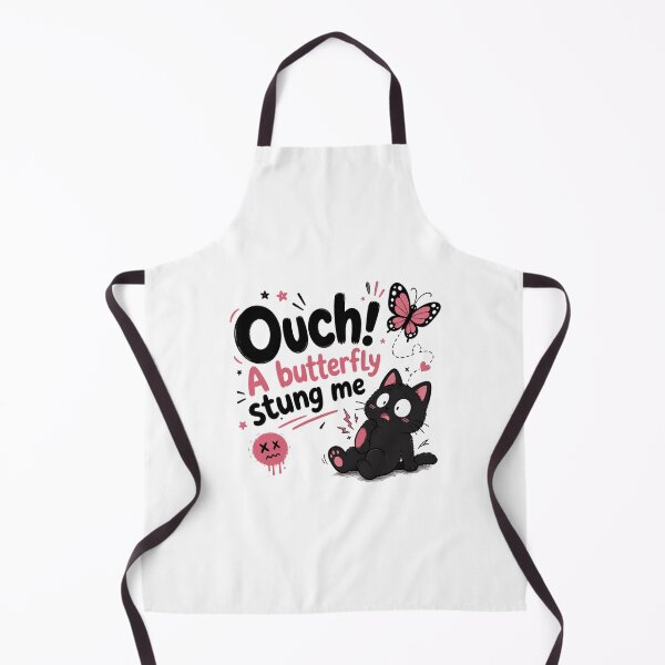 Item preview, Ouch! A Butterfly Stung Me – Cute Funny Cartoon Design designed and sold by Newthingzy.