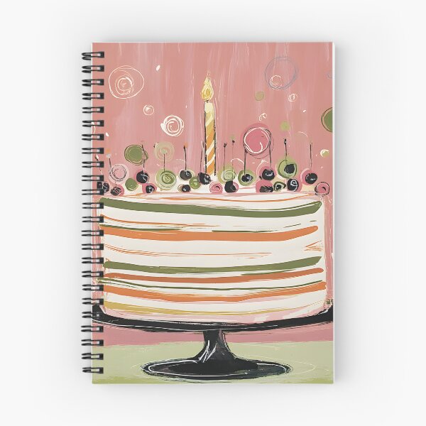 Item preview, Festive Cake Celebration - Vibrant Birthday Cake with Candle and Swirling Decorative Energy on Dark designed and sold by OlfactoART Studio.