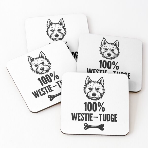 Item preview, West Highland White Terrier 100% Westie-tude stubborn dog and bone designed and sold by Prints by Mat.