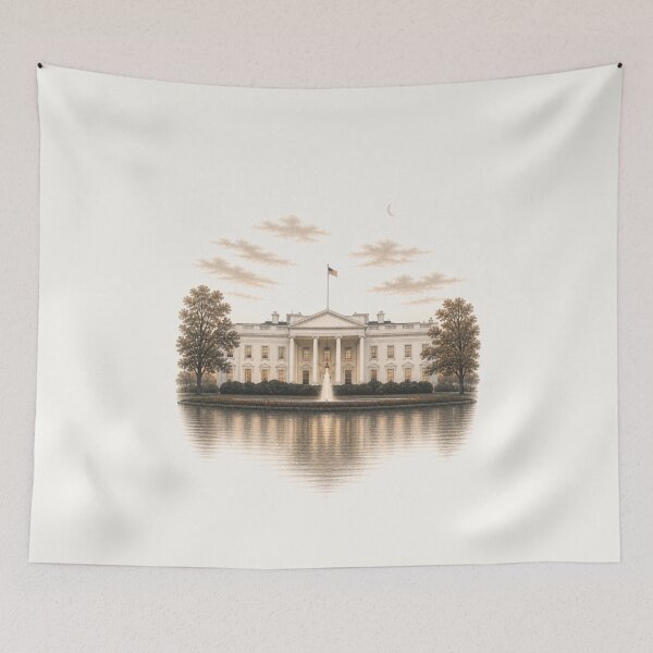 Item preview, Modern Boho Washington: The White House Sunset designed and sold by Nova Graphix.