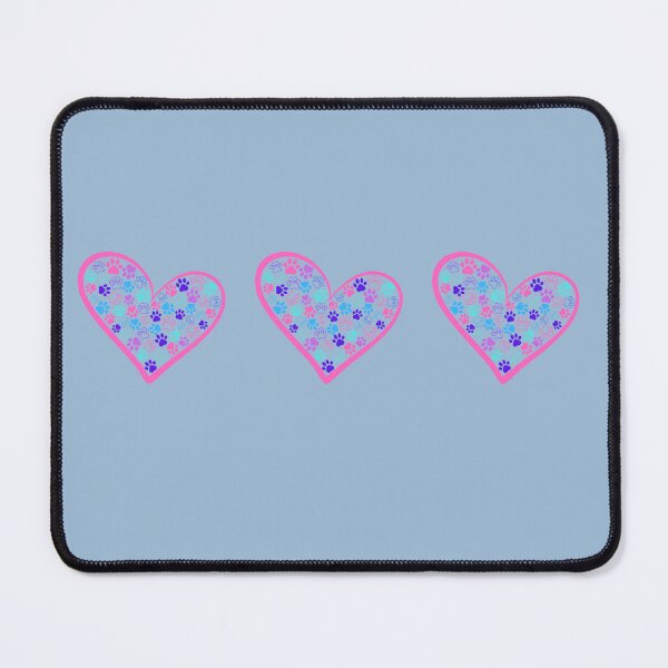 Item preview, Hearts full of colorful paw prints designed and sold by Doodles Down South.