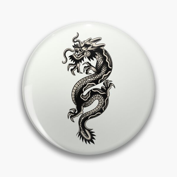 Item preview, Black Dragon Tattoo – Traditional Asian Style Flash designed and sold by Scandi-Design.