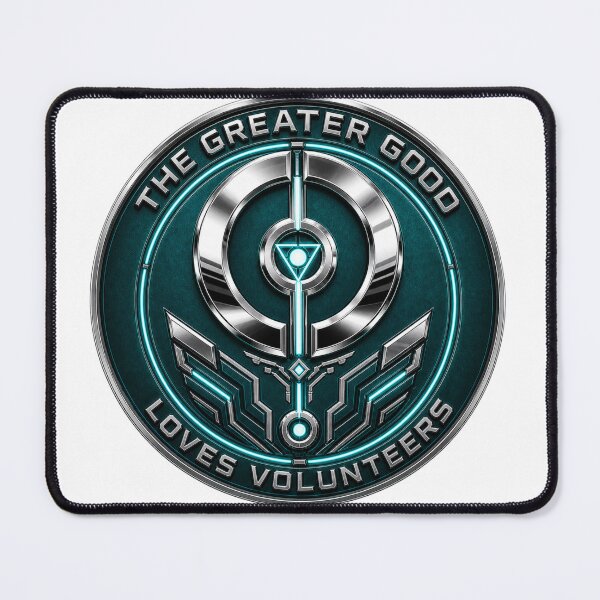Item preview, Greater Good Volunteer Sci-Fi Emblem Teal designed and sold by The Cobalt Forge.