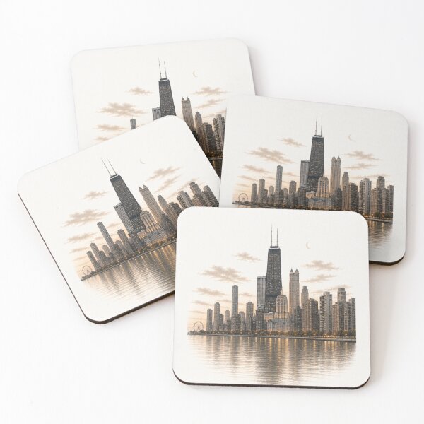 Item preview, Modern Boho Skyline: Chicago City Reflections designed and sold by Nova Graphix.