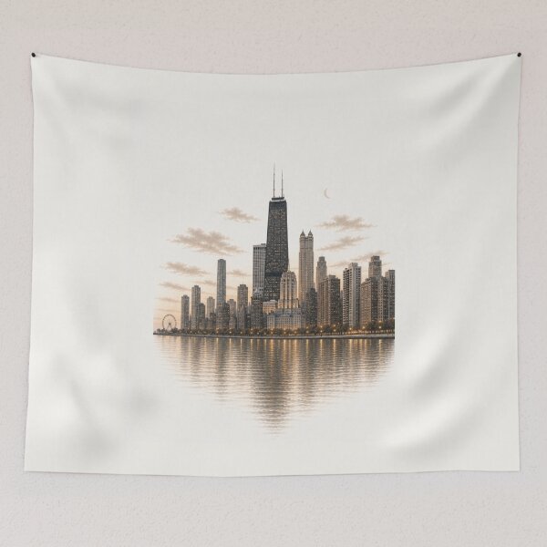 Item preview, Modern Boho Skyline: Chicago City Reflections designed and sold by Nova Graphix.