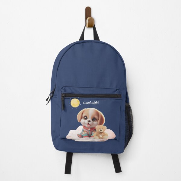 Item preview, Sleepy Puppy with Teddy Bear – Cozy Cute Dog Illustration designed and sold by lunadesignsmoon.