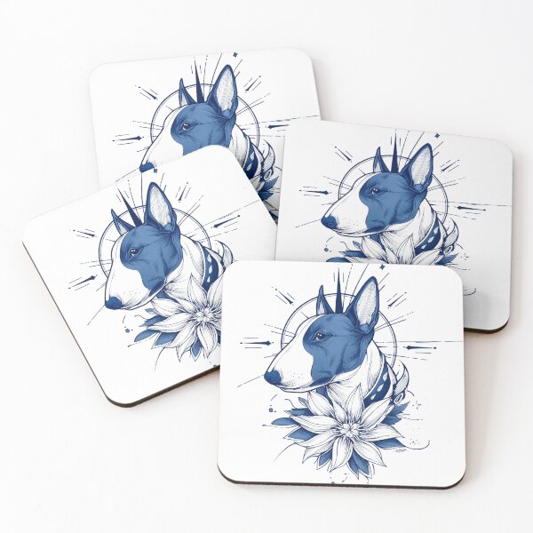 Item preview, Bull terrier tattoo design designed and sold by MendaciousMina.
