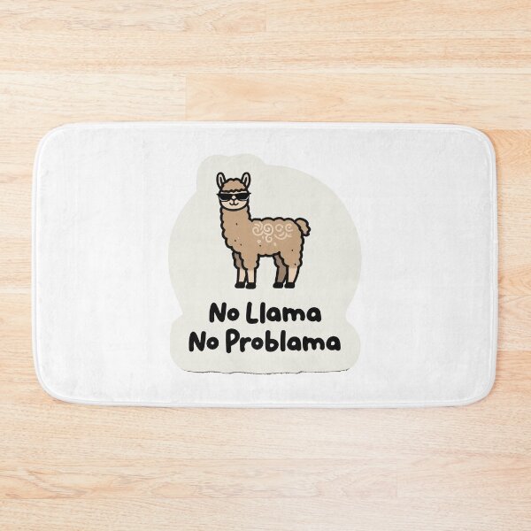 Item preview, No Llama No Problama — Funny Llama T-Shirt | Cute Animal Pun Gift designed and sold by BananaPrint.