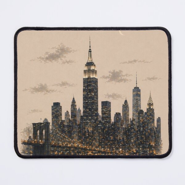 Item preview, New York City Skyline - Modern Boho Watercolor Art designed and sold by Nova Graphix.