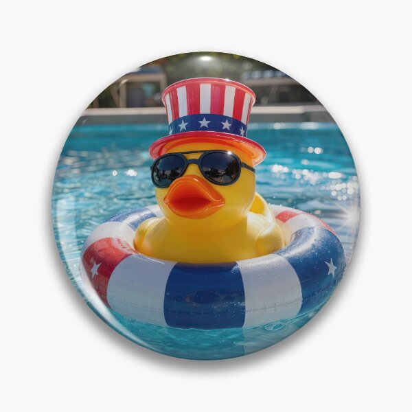 Item preview, American Patriotic Rubber Duck in Pool designed and sold by Maria Dryfhout.