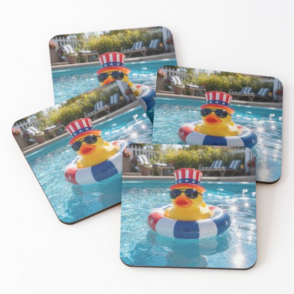 Item preview, American Patriotic Rubber Duck in Pool designed and sold by Maria Dryfhout.