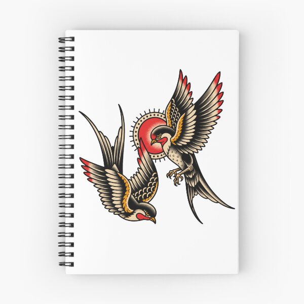Item preview, Swallow Pair Tattoo – Traditional Sailor Flash Design designed and sold by Scandi-Design.