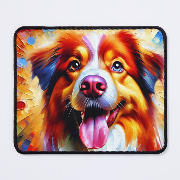 Item preview, Australian Shepherd Acrylic Art Red Aussie Portrait designed and sold by Puppy Puzzles Plus.