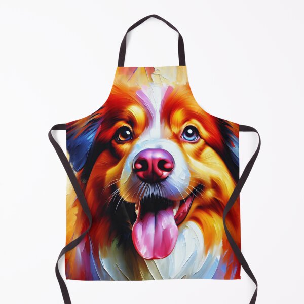 Item preview, Australian Shepherd Acrylic Art Red Aussie Portrait designed and sold by Puppy Puzzles Plus.