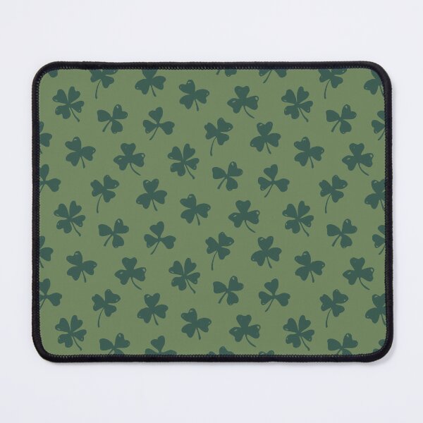 Item preview, Boho Clover Seamless Pattern. Lucky Four Leaf Clover Floral Design. Cute Cottagecore Botanical Print. Dark green clovers designed and sold by SIR13.