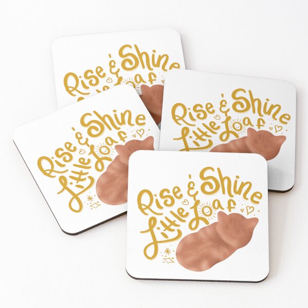 Item preview, Rise and Shine Little Loaf Kitten Sticker designed and sold by Pinecone Place.