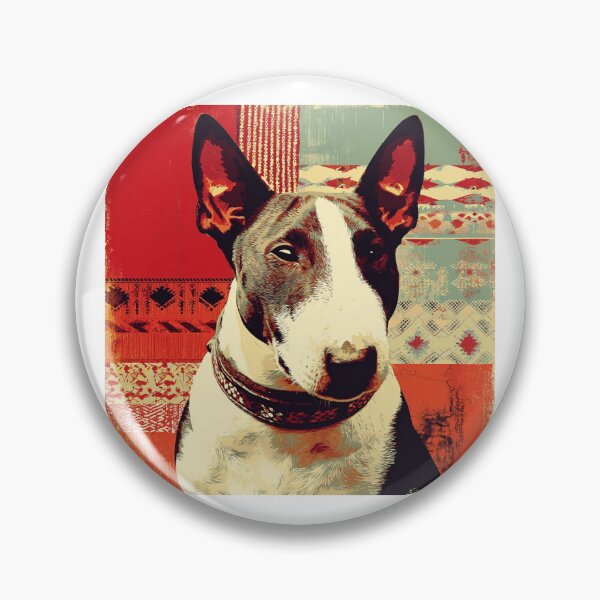 Item preview, Red patterned Bull terrier designed and sold by MendaciousMina.
