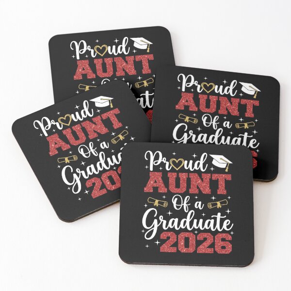 Item preview, Proud Aunt Of A 2026 Graduate Red Glitter designed and sold by TeNovaStudio.