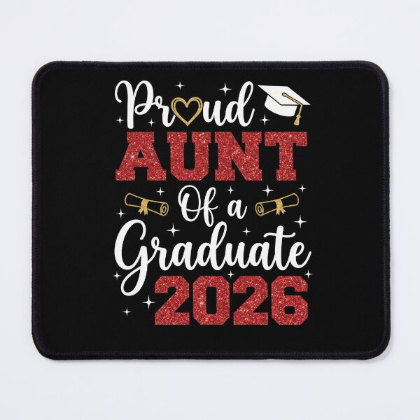 Item preview, Proud Aunt Of A 2026 Graduate Red Glitter designed and sold by TeNovaStudio.