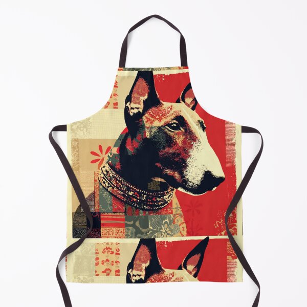 Item preview, Red patterned Bull terrier designed and sold by MendaciousMina.