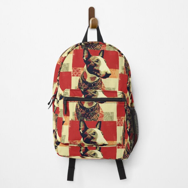 Item preview, Red patterned Bull terrier designed and sold by MendaciousMina.