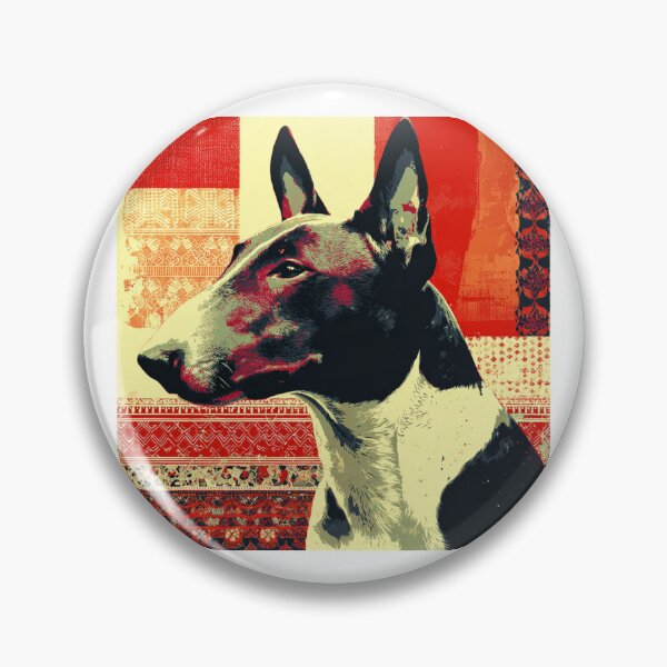 Item preview, Red patterned Bull terrier designed and sold by MendaciousMina.