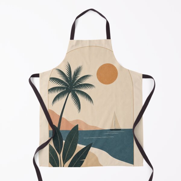 Item preview, Geometric Boho Sailboat Palm Tree Beach Illustration designed and sold by Nova Graphix.