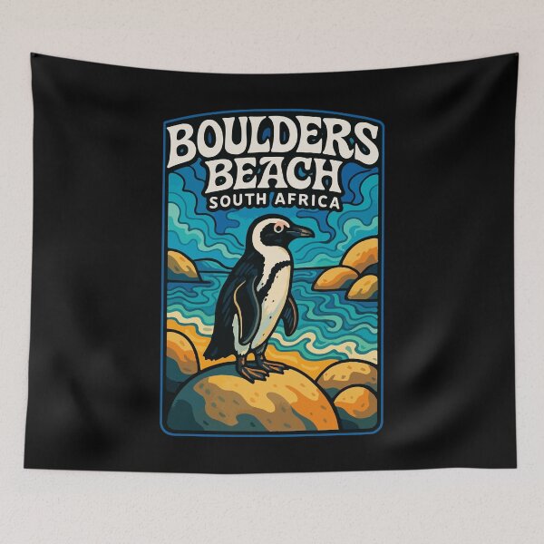 Item preview, Boulders Beach South Africa Trippy Travel designed and sold by TomFrontierArt.
