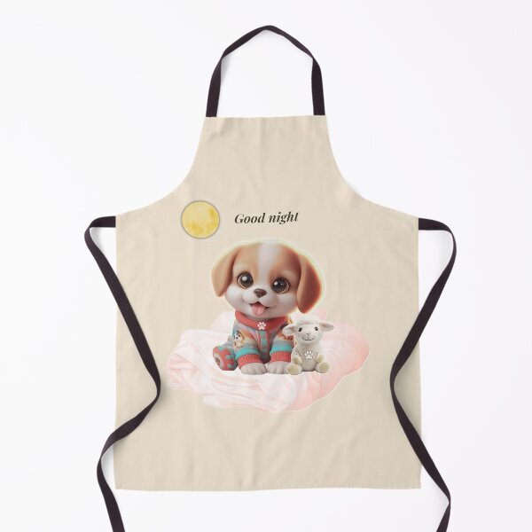 Item preview, Sleepy Puppy with Sheep Plush – Cozy Cute Kawaii Dog Illustration designed and sold by lunadesignsmoon.