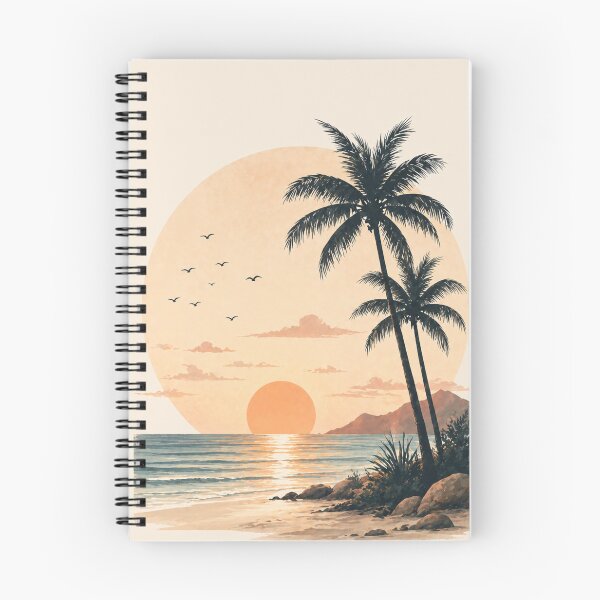 Item preview, Summer Tropical Beach Sunset - Retro Boho Watercolor Palms designed and sold by Nova Graphix.