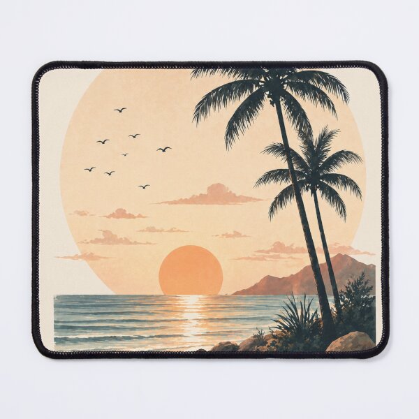 Item preview, Summer Tropical Beach Sunset - Retro Boho Watercolor Palms designed and sold by Nova Graphix.