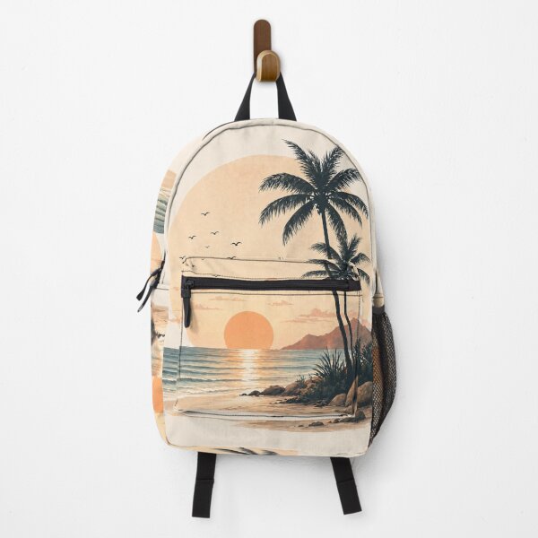 Item preview, Summer Tropical Beach Sunset - Retro Boho Watercolor Palms designed and sold by Nova Graphix.