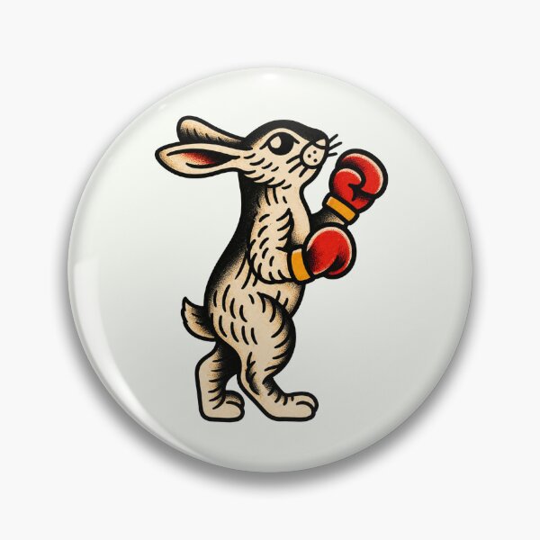 Item preview, Boxing Rabbit Tattoo – Funny Traditional Animal Fighter Design designed and sold by Scandi-Design.