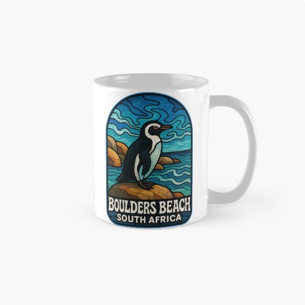 Item preview, Boulders Beach South Africa Stained Glass Travel designed and sold by TomFrontierArt.