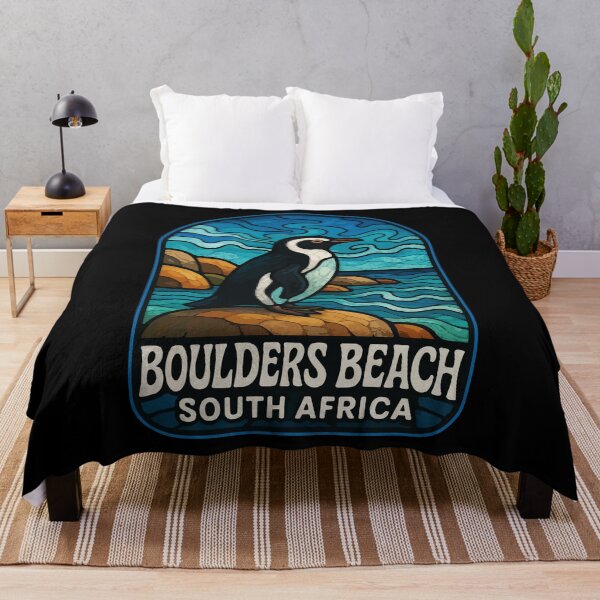 Item preview, Boulders Beach South Africa Stained Glass Travel designed and sold by TomFrontierArt.