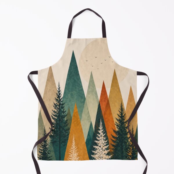 Item preview, Geometric Mountain Forest Boho Abstract Art designed and sold by Nova Graphix.