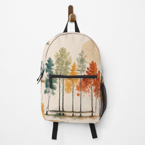 Item preview, Watercolor Autumn Forest Boho Art Print designed and sold by Nova Graphix.