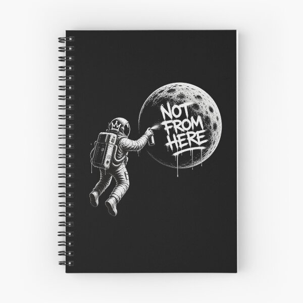 Item preview, Astronaut Graffiti Not From Here Space Street Art designed and sold by Creative_Canvas.