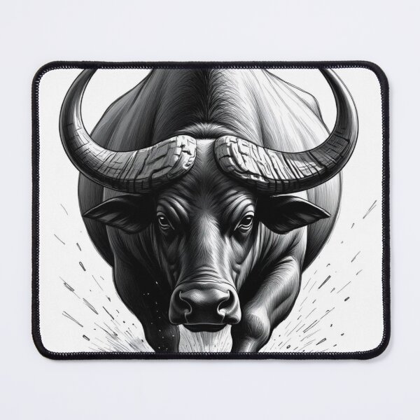 Item preview, ): Realistic Buffalo Pencil Drawing – Powerful Wildlife Sketch, Detailed Bison Art, Black and White Animal Illustration designed and sold by Henrylifestyle2.